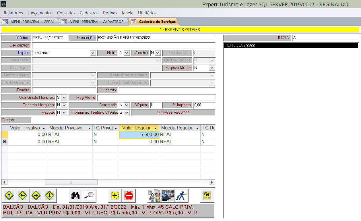 0010-cadastro-da-excursao-e-valores-sistema-receptivo-turismo Cadastro de excursões