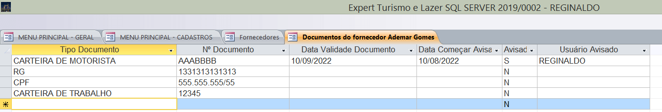 Documentos de motoristas e guias Documentos de motoristas e guias