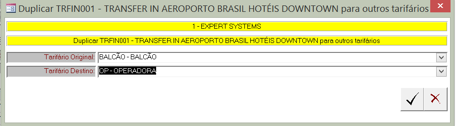 Duplicar valores de um serviço