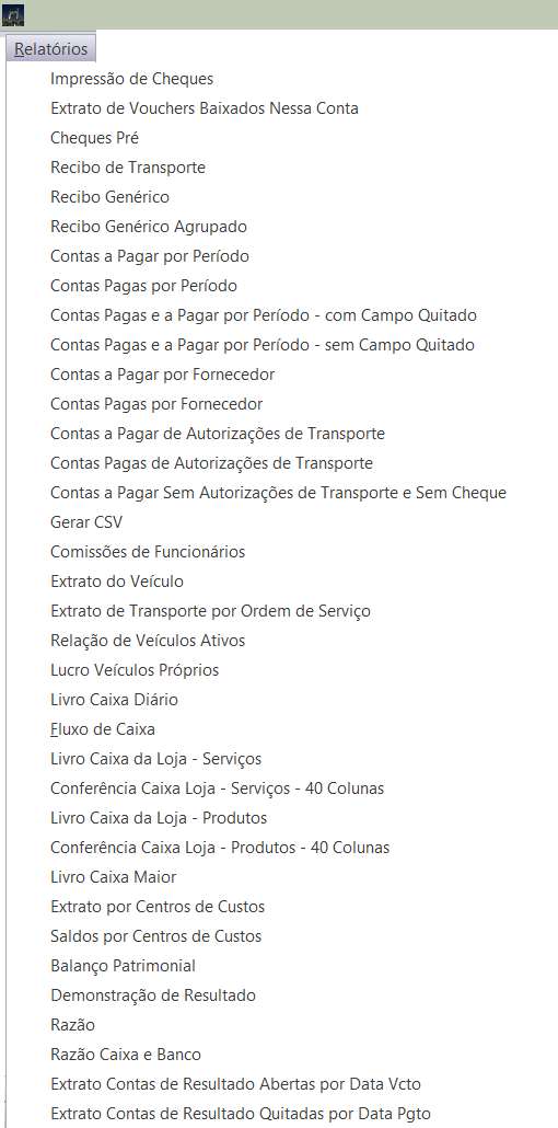 contas-a-pagar-sistema-turismo-receptivo-expert-0120-menu-de-relatorios Menu de relatorios