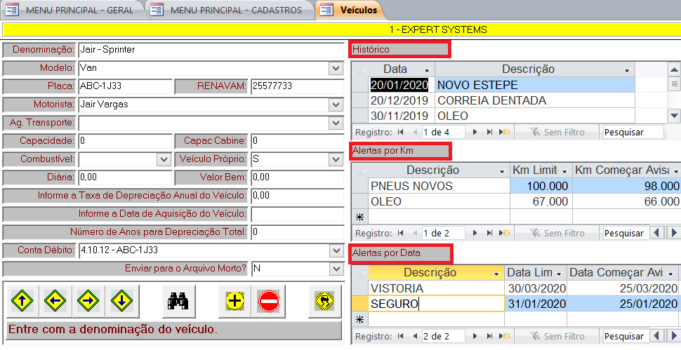 sistema-turismo-receptivo-0010-cadastro-de-veiculos-com-historico-de-manutencao-alertas-por-km-e-alertas-por-data Cadastro de veículos com histórico de manutenção